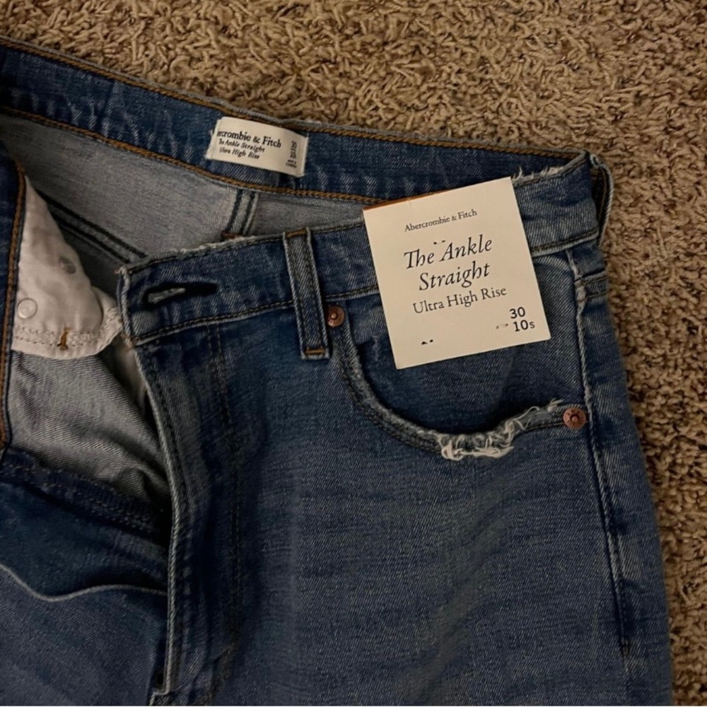 Ankle Straight Ultra High Rise Jeans